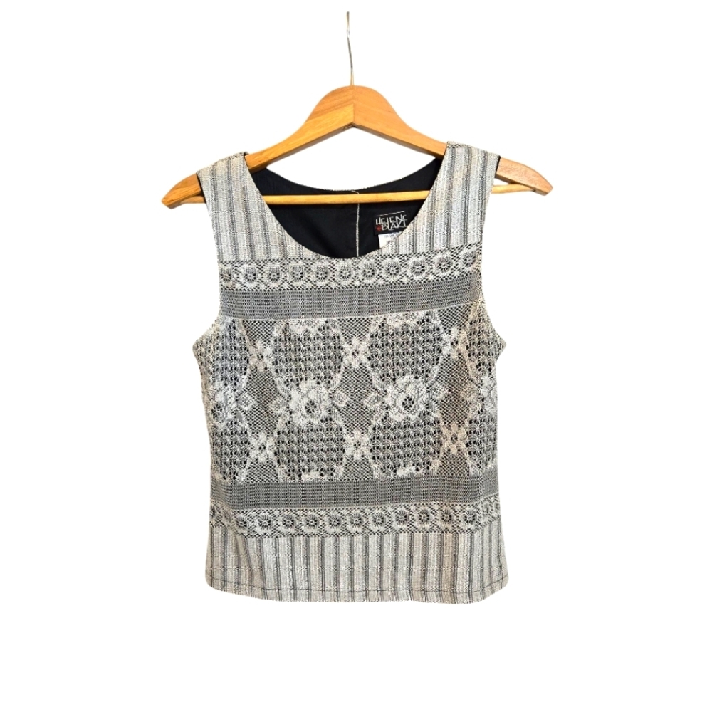 🌼3 for $15🦋 HELENE BLAKE VINTAGE Vest Lined Lace Pearly Button‎ Back Size 7/8